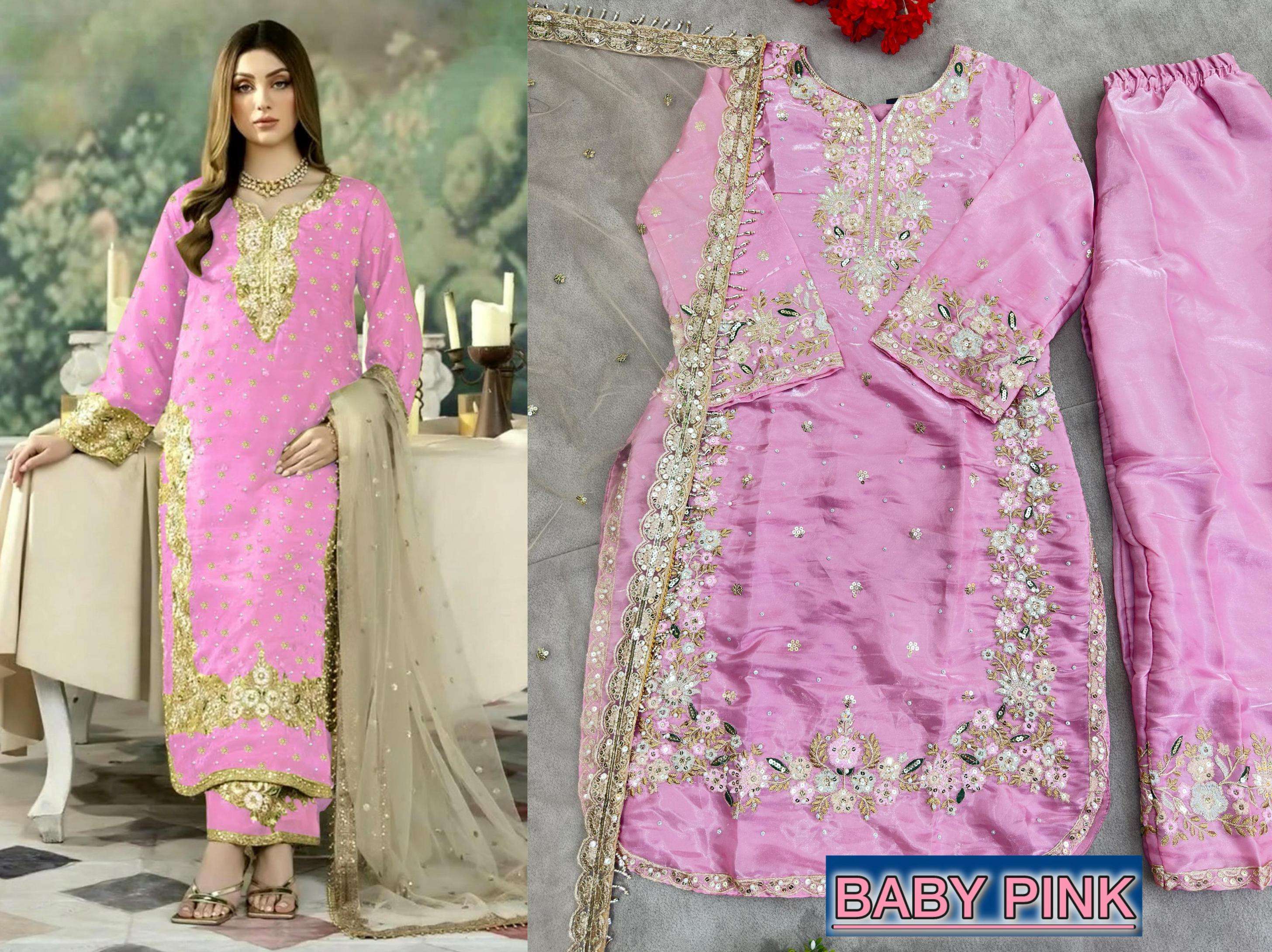 dvd 5115 party wear fully stitch jimmy choo pakistani suit for womens