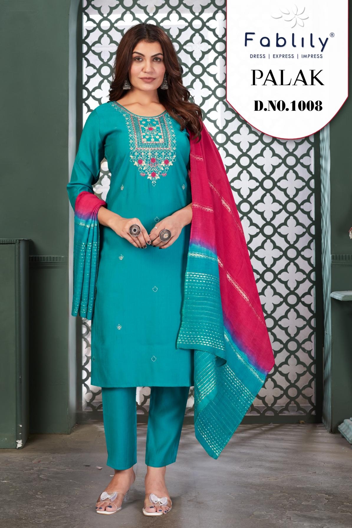 fablily launch palak series 1001 to 1008 vetican gold readymade elegance combo suit in wholesale surat