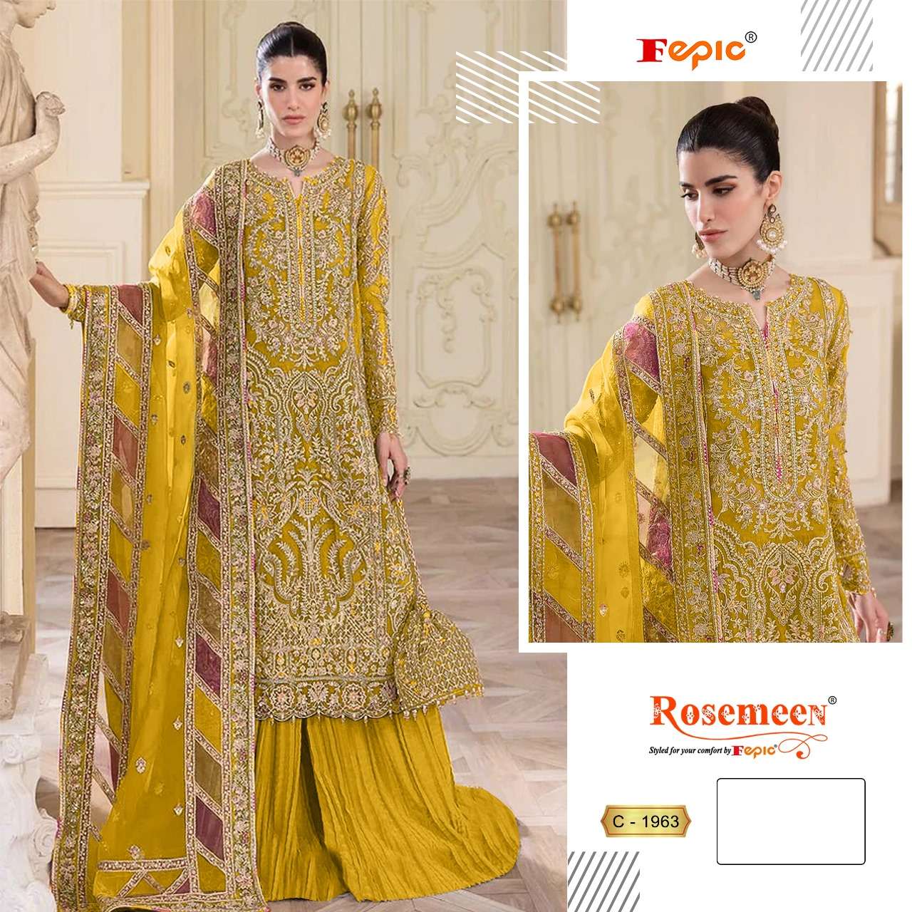 FEPIC ROSEMEEN 1963 ORGANZA wholesale suit 