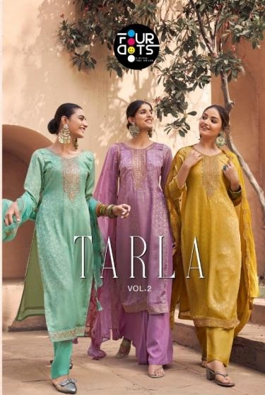 fourdots tarla vol 2 series f 1841 to f 1844 viscose jacquard silk traditional unstitch suit in wholesale surat