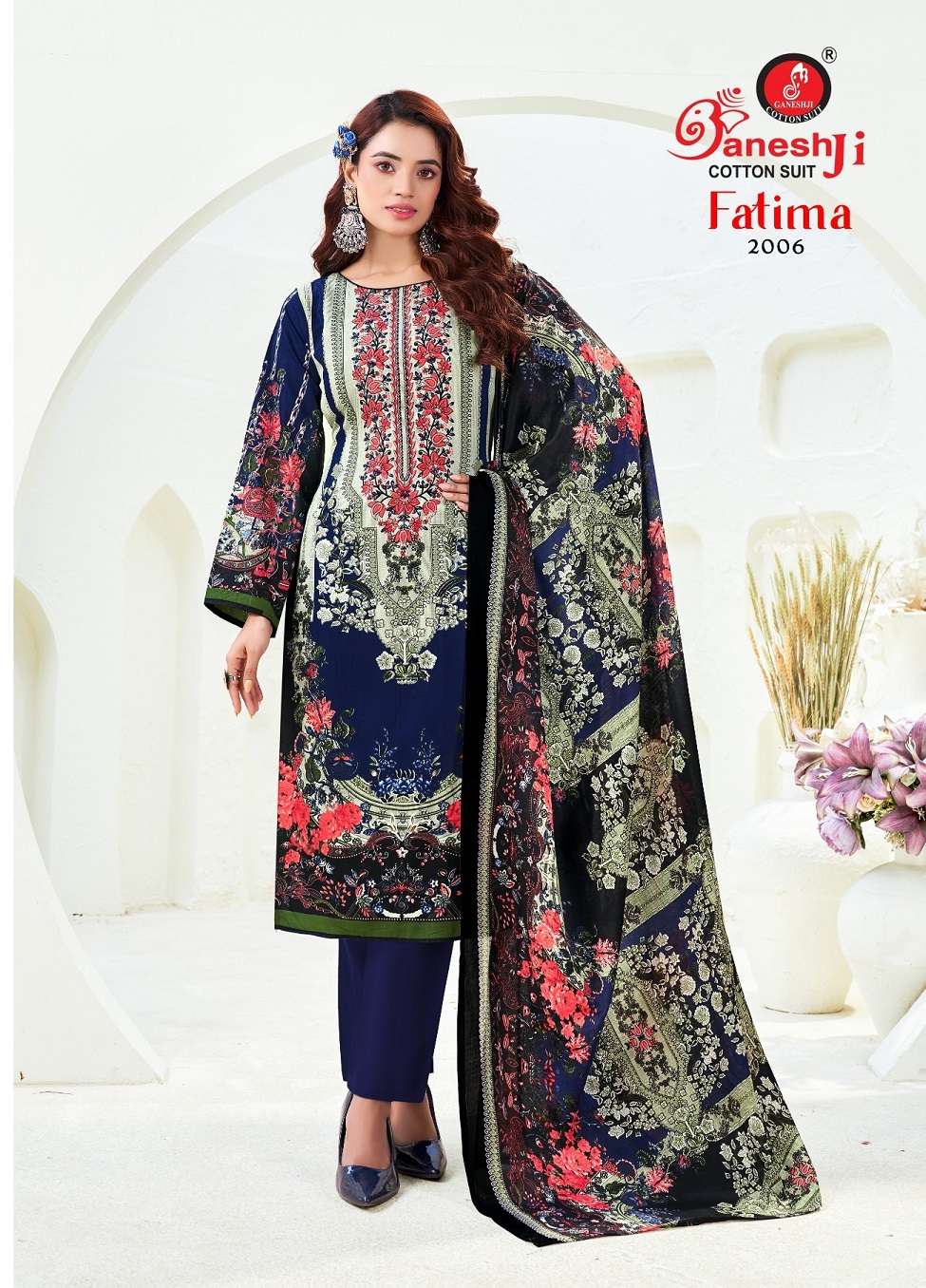 Ganeshji Fatima Vol-2 series 2001 to 2008 Soft Cotton Printed salwar kameez in wholesale surat