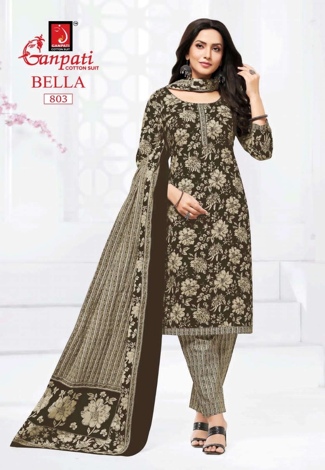 Ganpati Bella Vol-8 series 801 to 815 Pure Cotton Printed Kurti Pant With Dupatta in wholesale surat