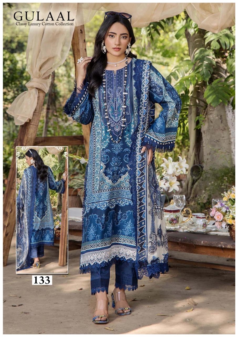 Gulaal Karachi Vol-14 series 131 to 140 cotton karachi style salwar kameez in wholesale surat