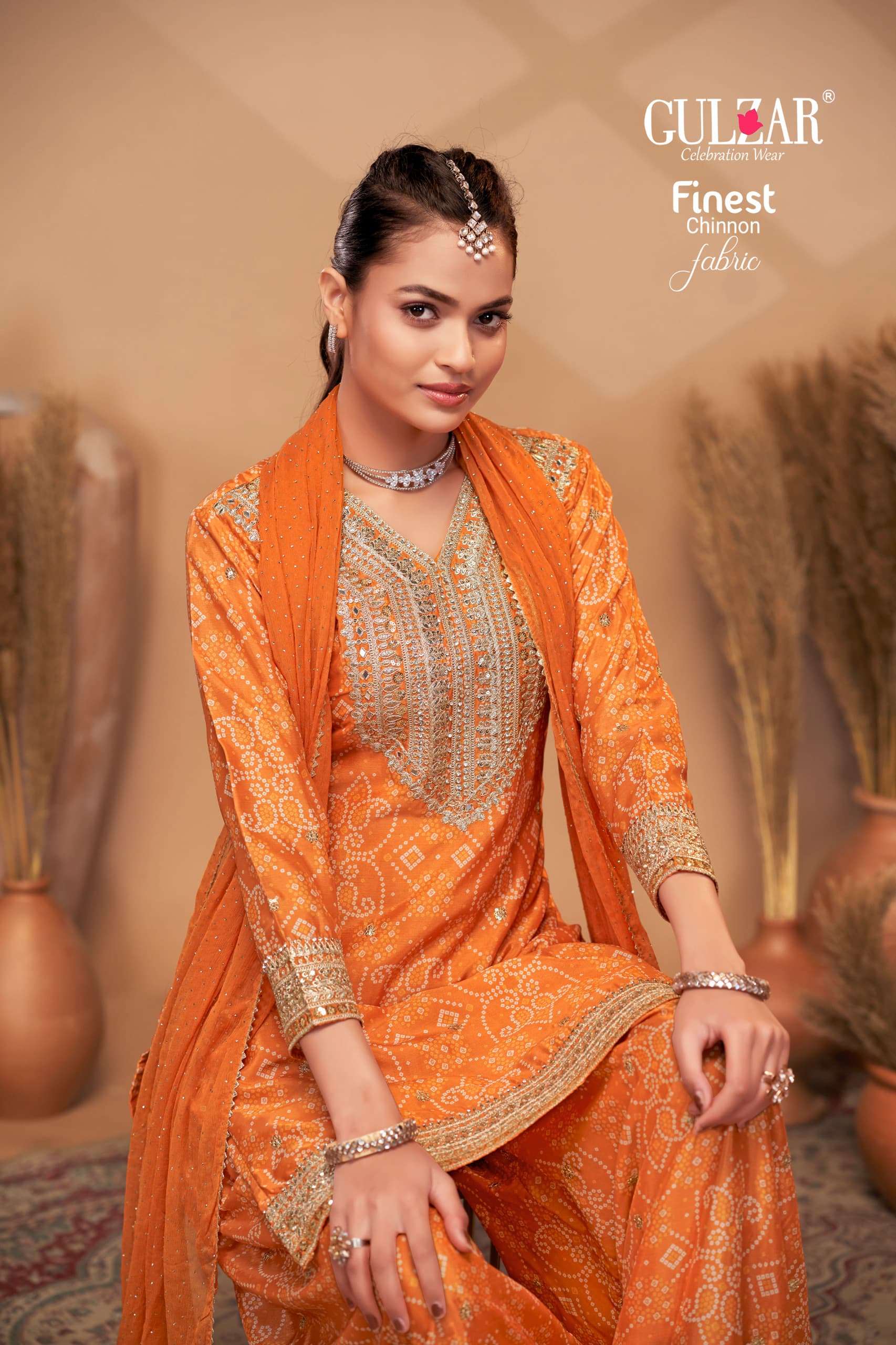 Gulzar BandhRej Premium & Finest Chinnon wholesale suit 
