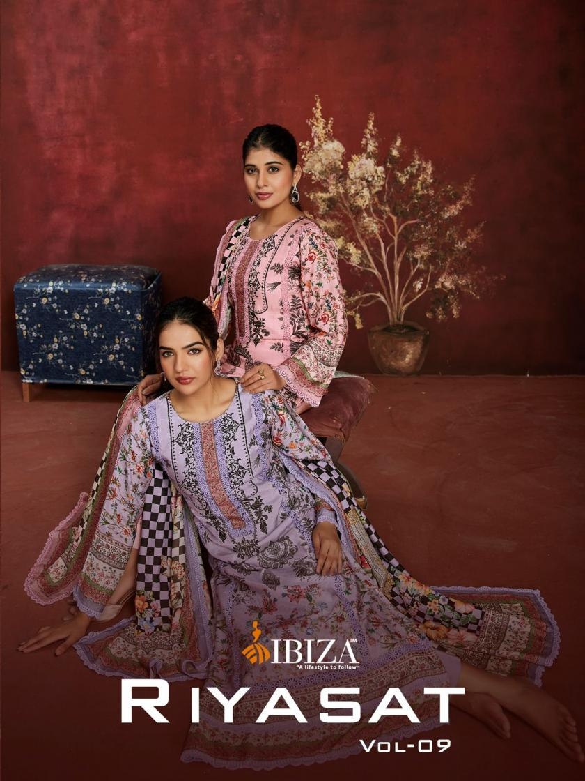 ibiza riyasat vol 9 series 15948 to 15951 muslin salwar suit in wholesale surat