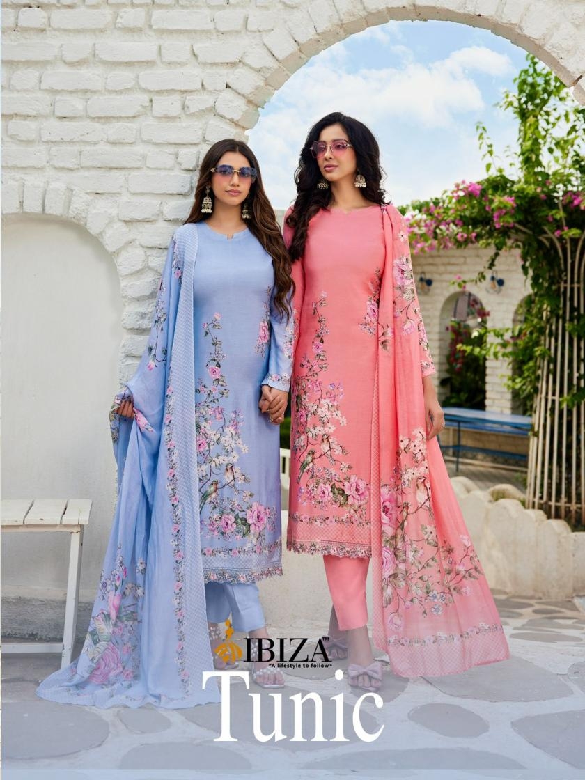 ibiza tunic series 15968 to 15971 amazing digital print muslin salwar kameez in wholesale surat