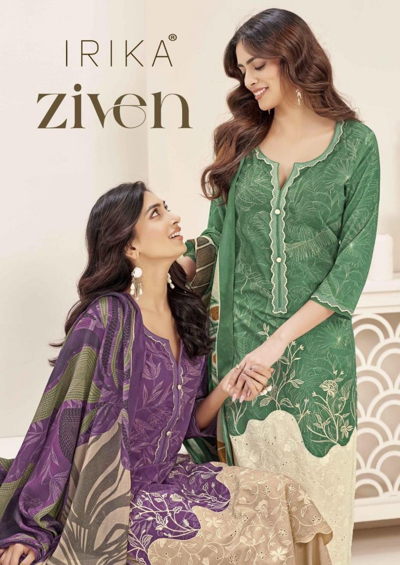 irika presents ziven series 1001 to 1006 cotton cambric modern salwar kameez in wholesale surat