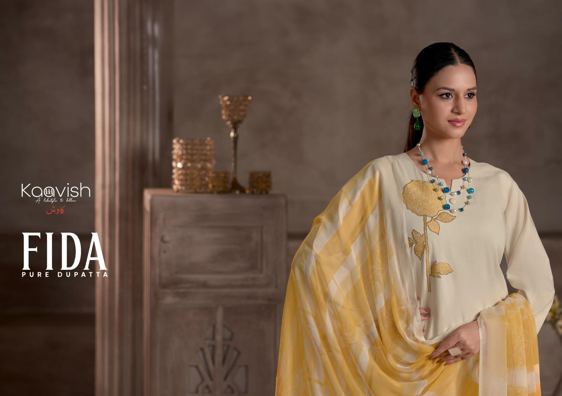 kaavish fida series 1651-1654 lawn cotton wholesale suit 