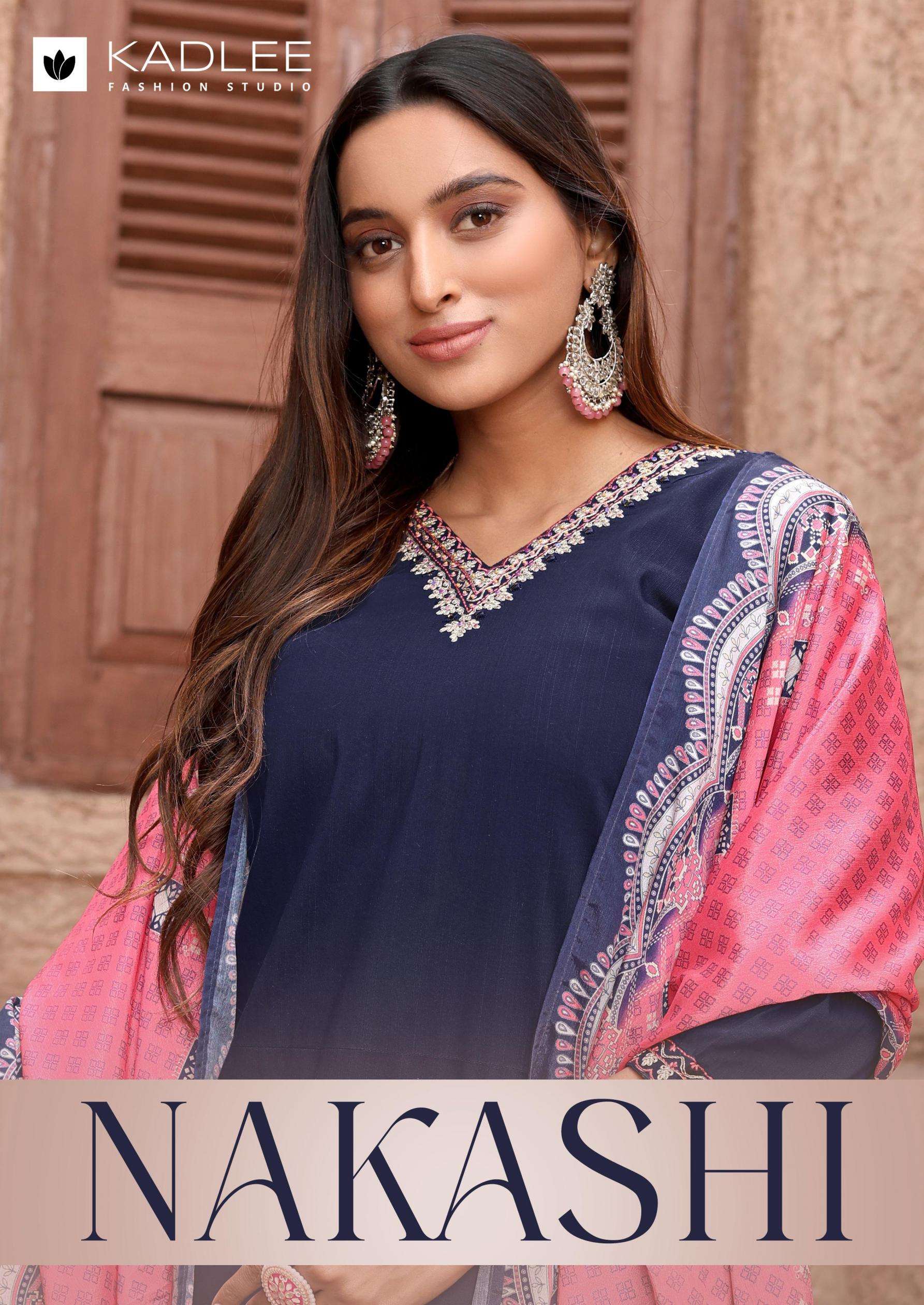 kadlee nakashi series 4001 to 4004 cotton thread work readymade suit in wholesale surat