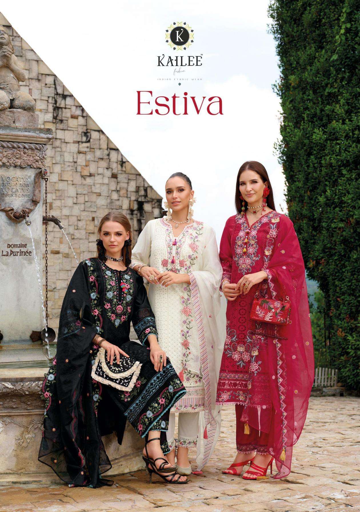 kailee fashion estiva series 44601 to 44605 beautiful readymade handwork pakistani suit in wholesale surat