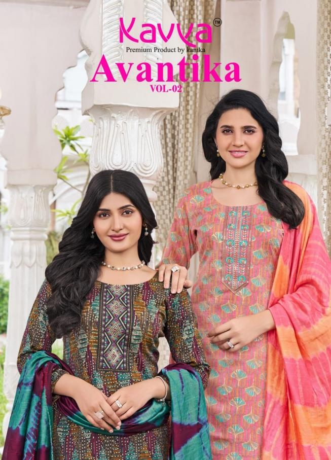kavya launch avantika vol 2 series 2001 to 2010 capsule readymade casual suit in wholesale surat