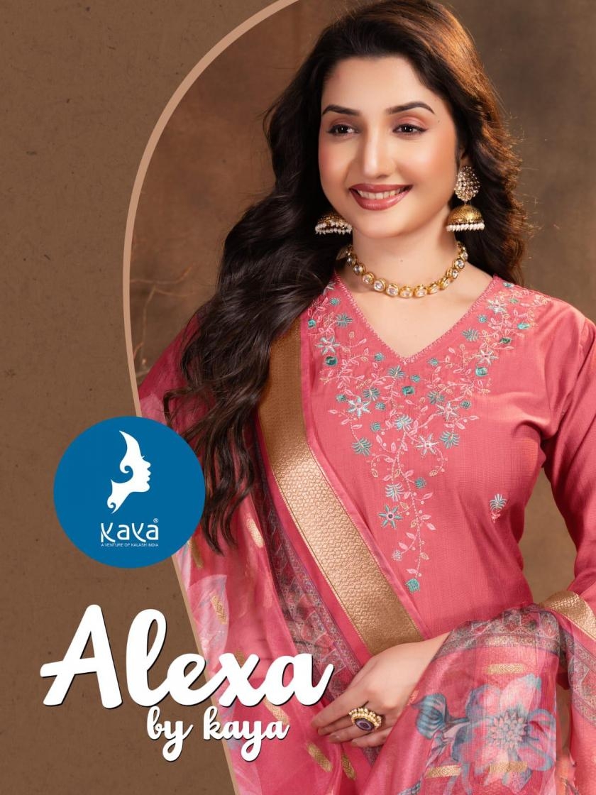 kaya alexa series 01 to 06 vertican silk readymade unique salwar kameez in wholesale surat