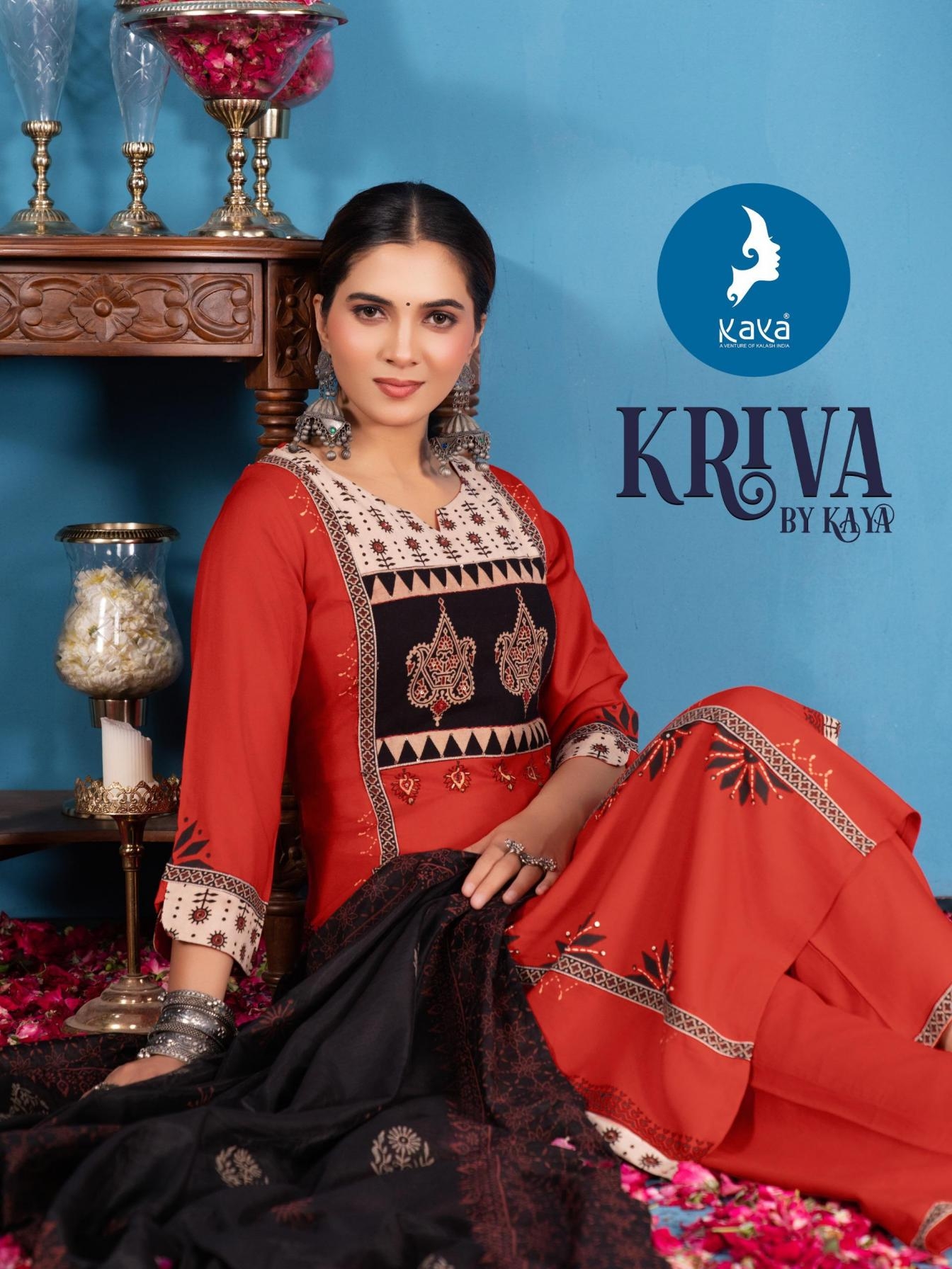kaya kriva series 01 to 06 rayon readymade casual salwar kameez in wholesale surat