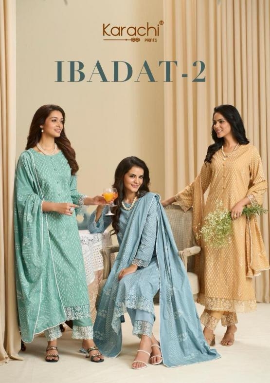 kesar karachi ibadat vol 2 series 93001 to 93006 cotton lawn salwar kameez in wholesale surat