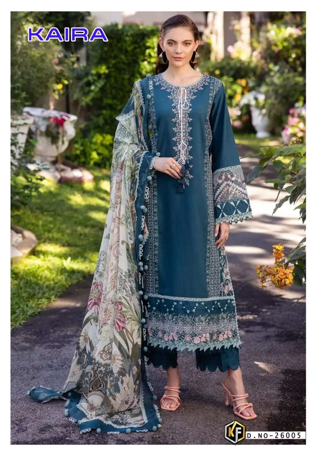 Keval Kaira Vol-26 series 26001 to 26006 Hevay Lawn Cotton Printed salwar kameez in wholesale surat