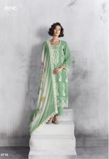 kimora heer bulbul vol 215 series 9711 to 9716 muslin elegance fance salwar kameez in wholesale surat