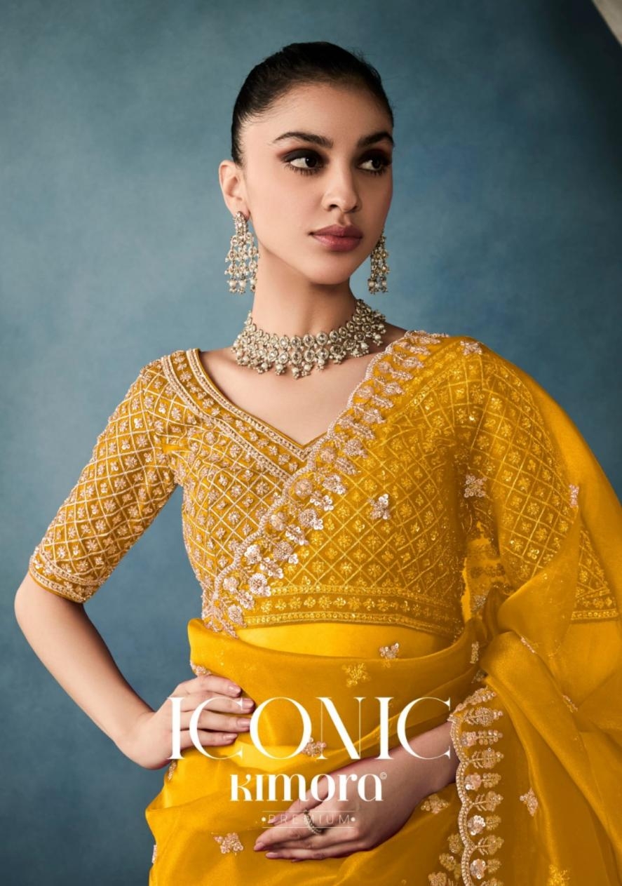  kimora iconic 5421 A to C net organza designer womens indian sarees in wholesale surat