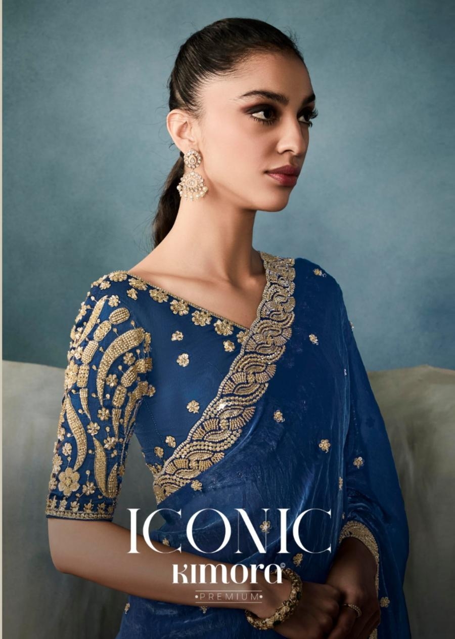 kimora iconic 5424 A to D net organza traditional sarees in wholesale surat