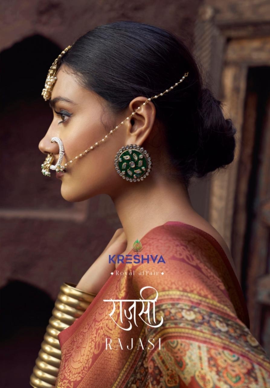 kreshva rajasi series 7002-7007 JACQUARD SILK wholesale saree