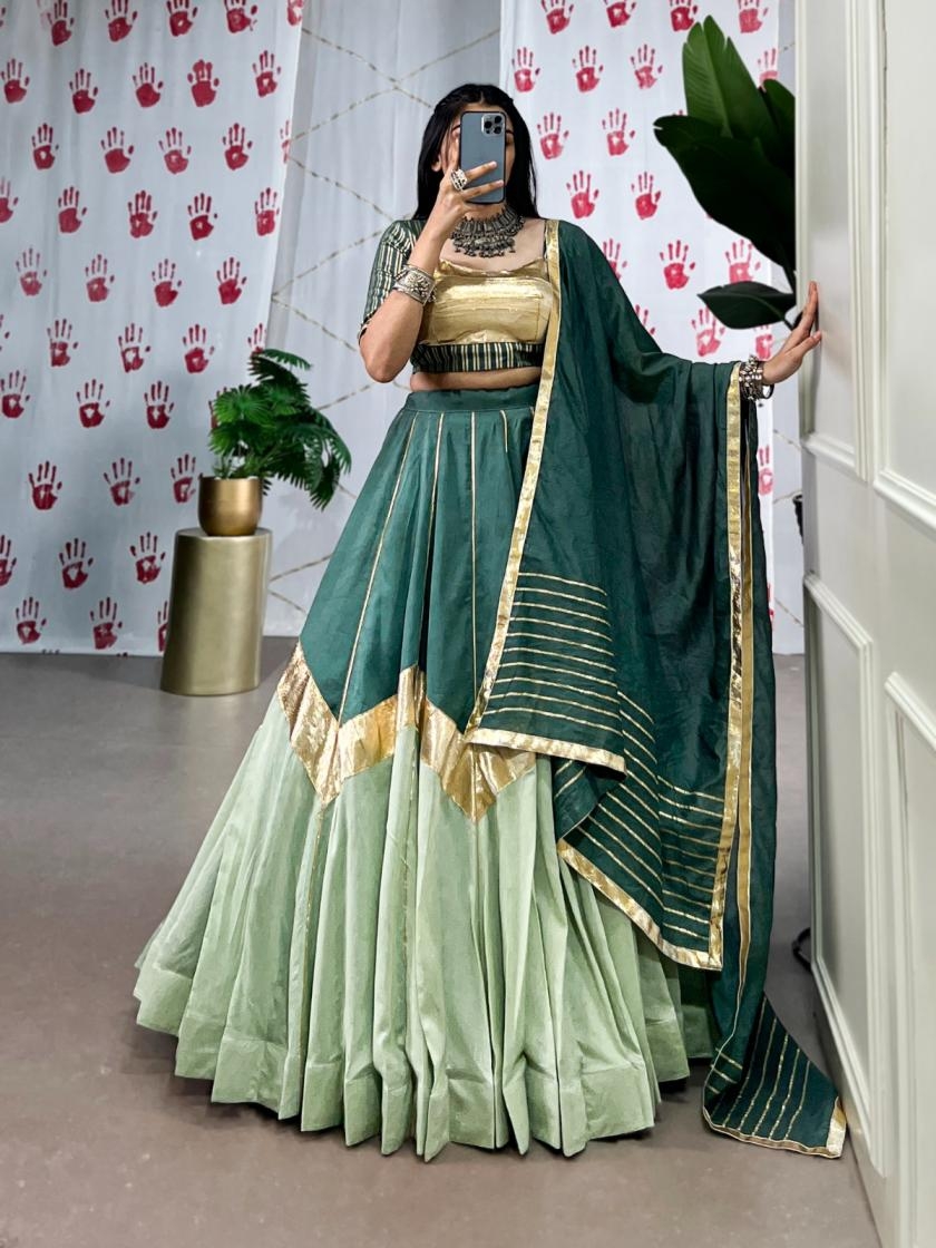 lnb1654 gorgeous looking chanderi stitch lehenga with blouse and dupatta