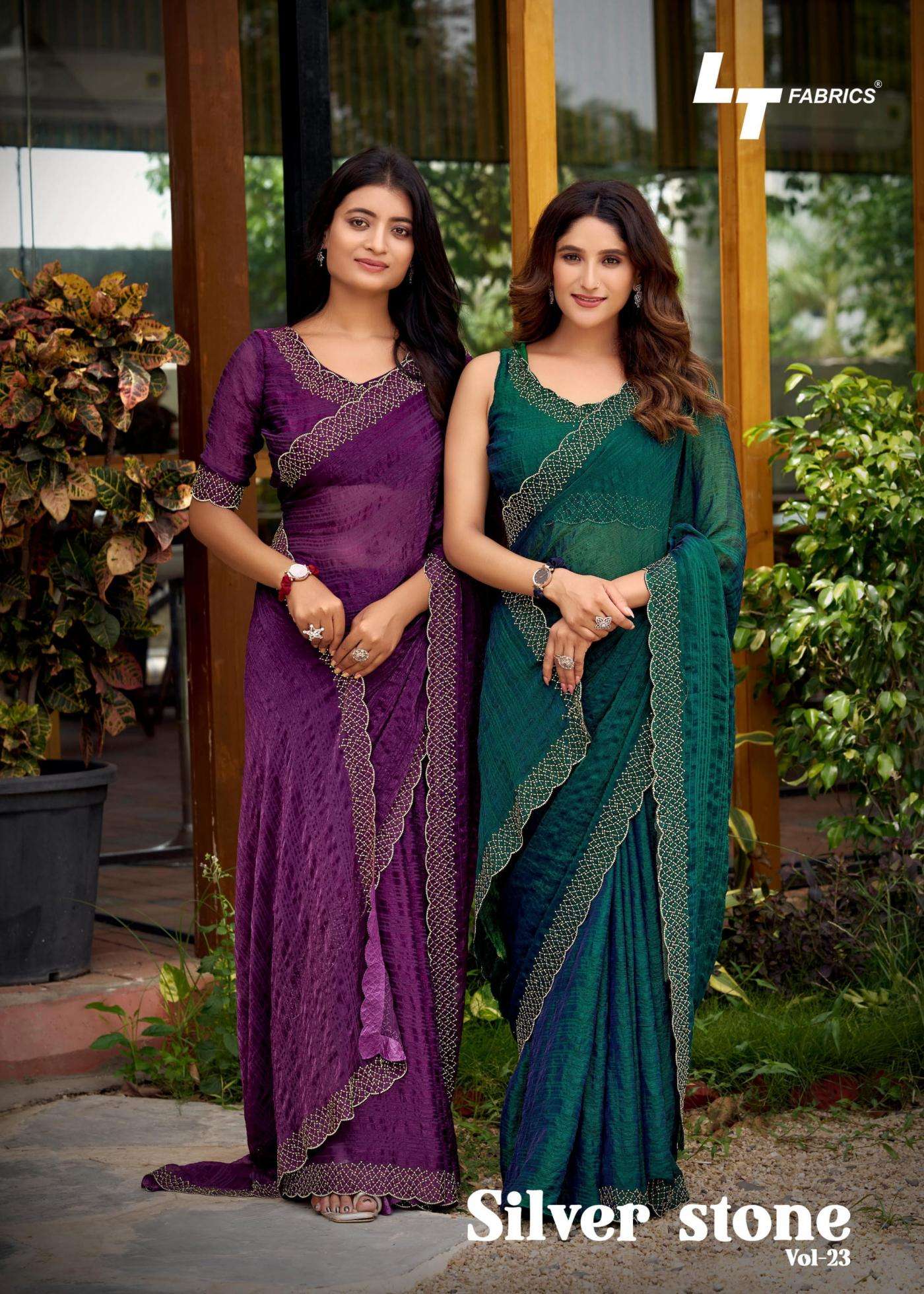 lt fashion silver stone vol 23 series 2301-2306 nylon wholesale saree