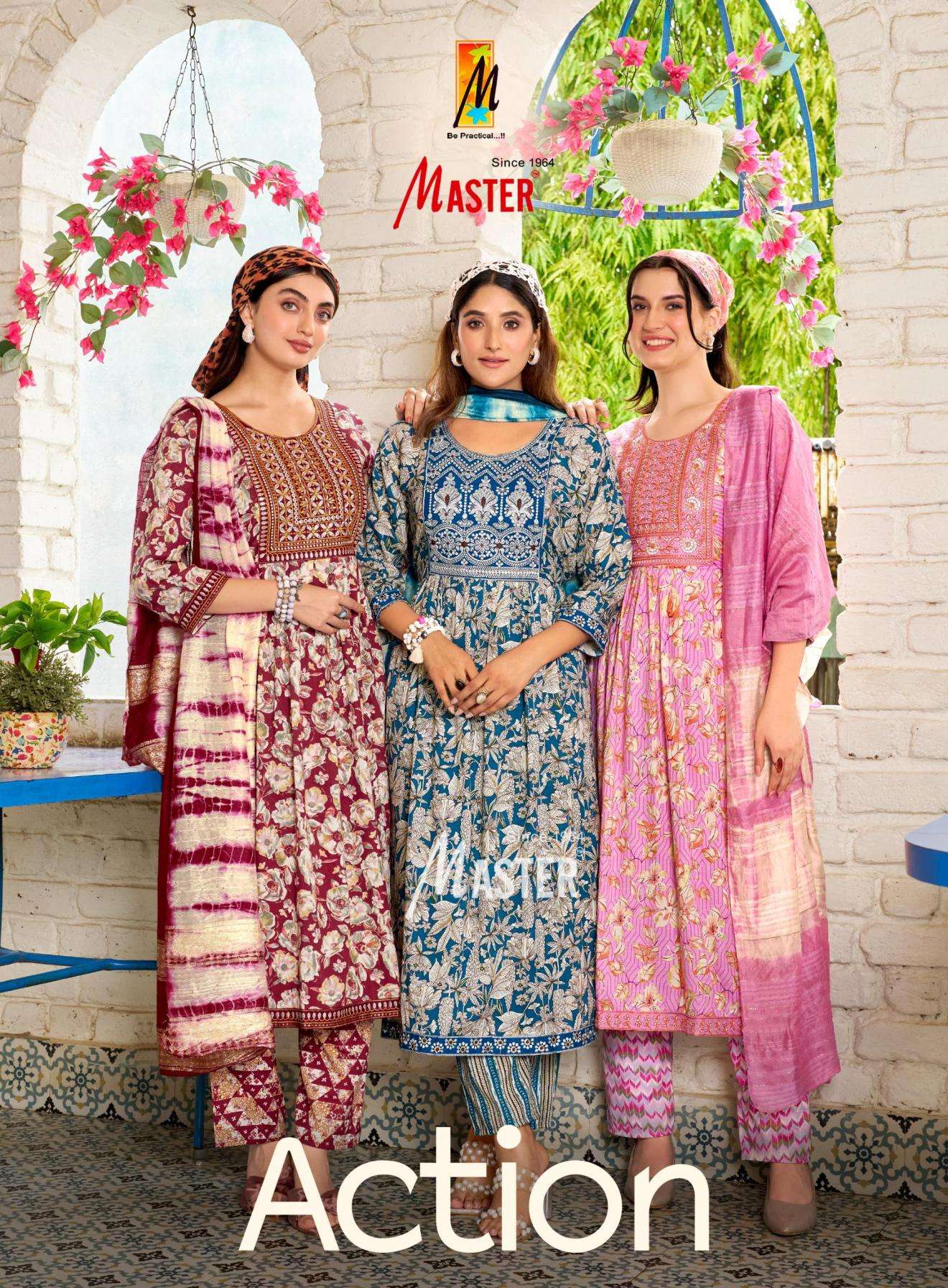master action series 1001 to 1008 capsule print readymade unique salwar kameez in wholesale surat