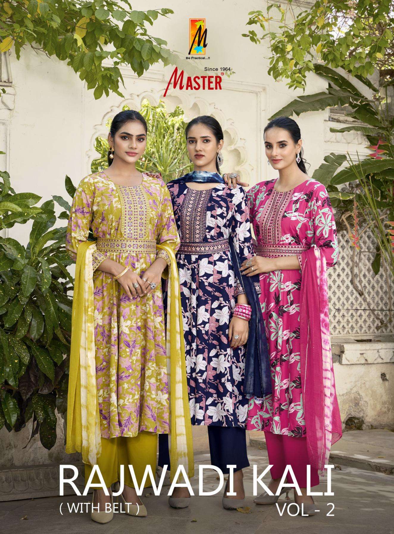 master rajwadi kali vol 2 series 2001 to 2008 rayon readymade stylish suit in wholesale surat