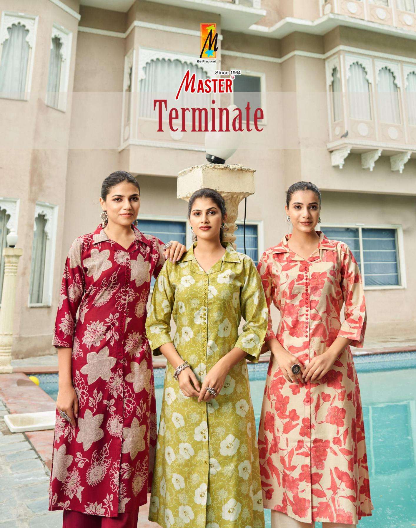 master terminate series 1001 to 1008 vertican print readymade stylish co-ord sets in wholesale surat