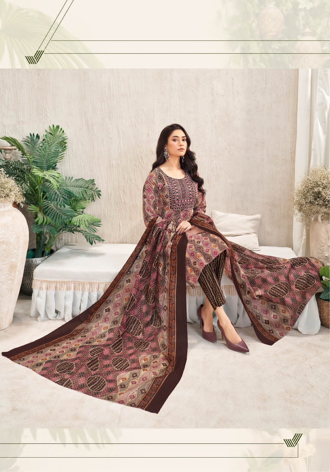 Mayur Amishi Vol-2 series 2001 to 2010 Pure Cotton Printed With Neck Embroidery Kurti Pant With Dupatta in wholesale surat