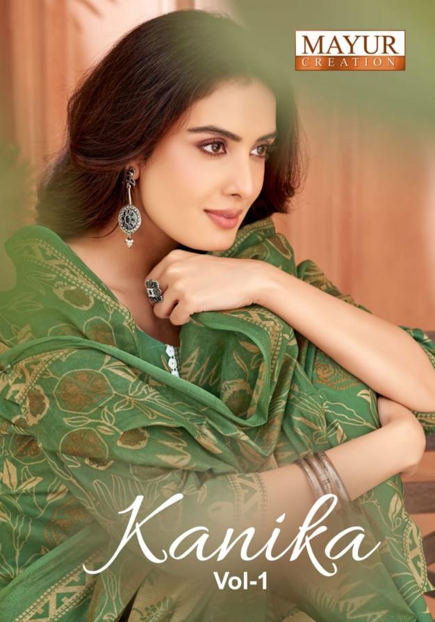 mayur creation kanika vol 1 series 1001 to 1010 summer collection cotton readymade suit in wholesale surat