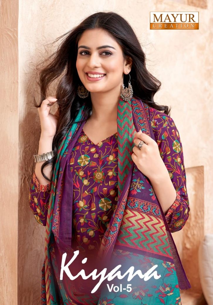 mayur creation kiyana vol 5 series 5001 to 5010 cotton readymade stylish big size suit in wholesale surat