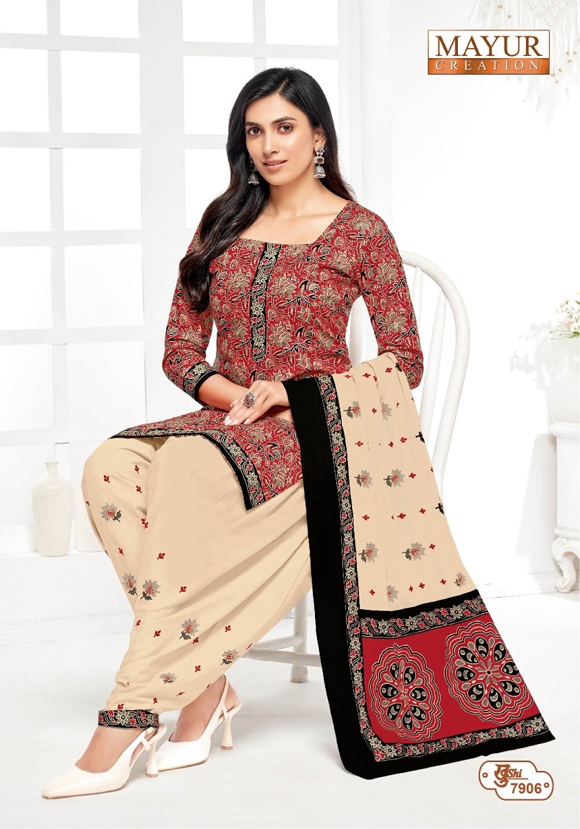 Mayur Khushi Vol-79 series 7901 to 7924 Pure Cotton Printed salwar kameez in wholesale surat