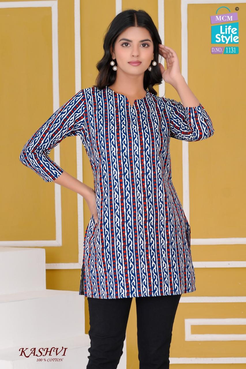MCM Kashvi Special Short Top series 1115 to 1145 cotton Latest Collection Kurti in wholesale surat