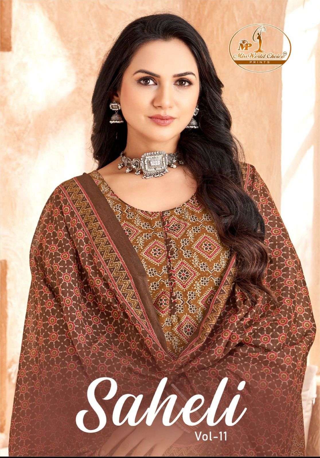 Miss World Saheli Vol-11 series 11001-11010 Pure Cotton wholesale suit 