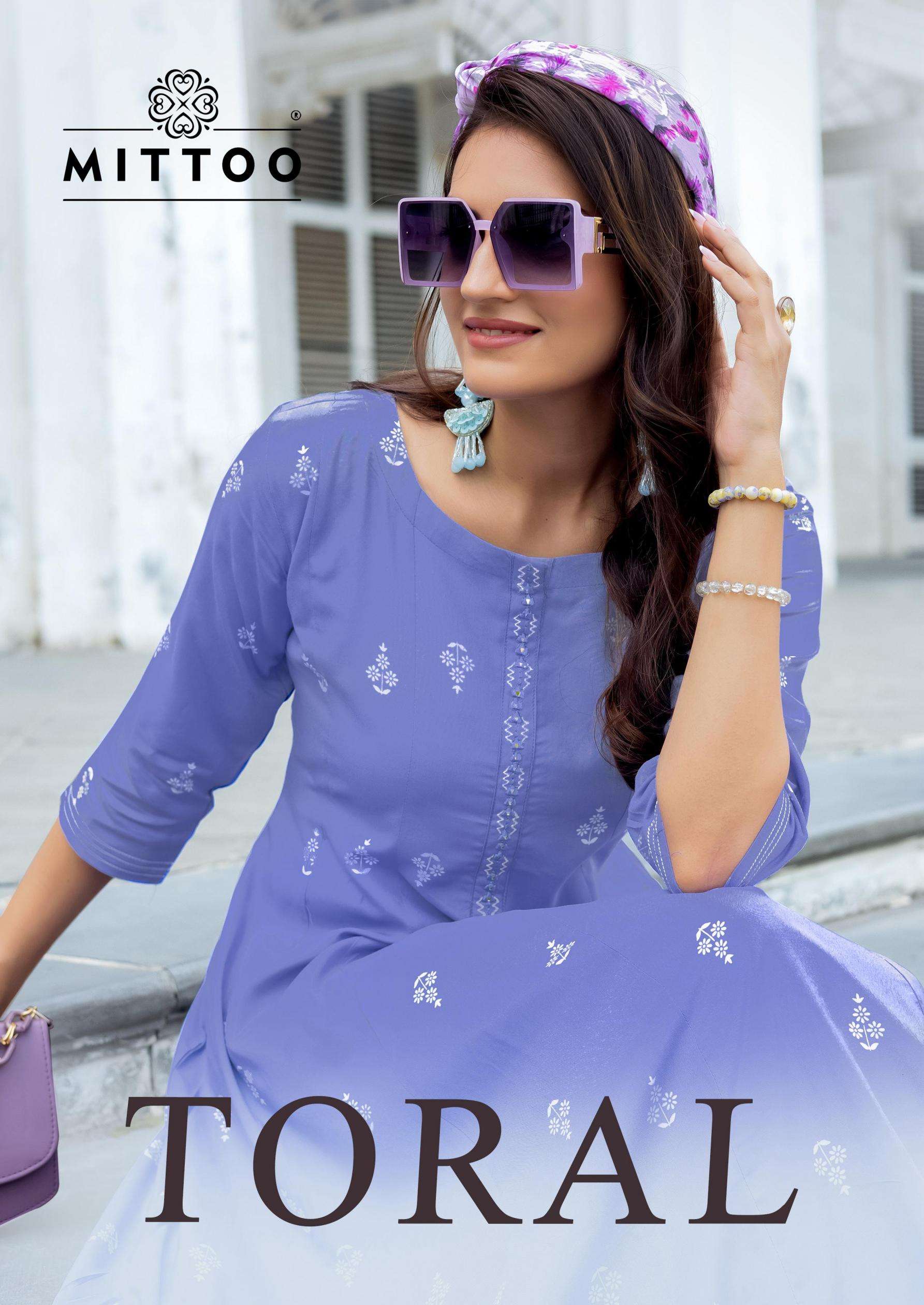 mittoo presents toral series 4001 to 4005 readymade unique kurti with plazzo in wholesale surat