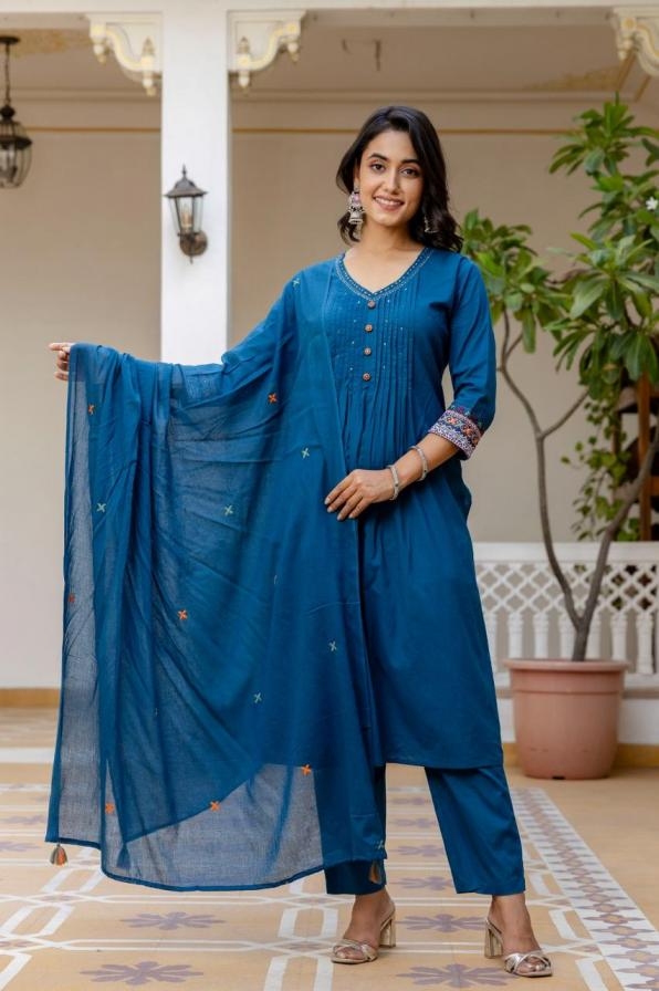 modern mul mul cotton readymade pretty combo salwar kameez