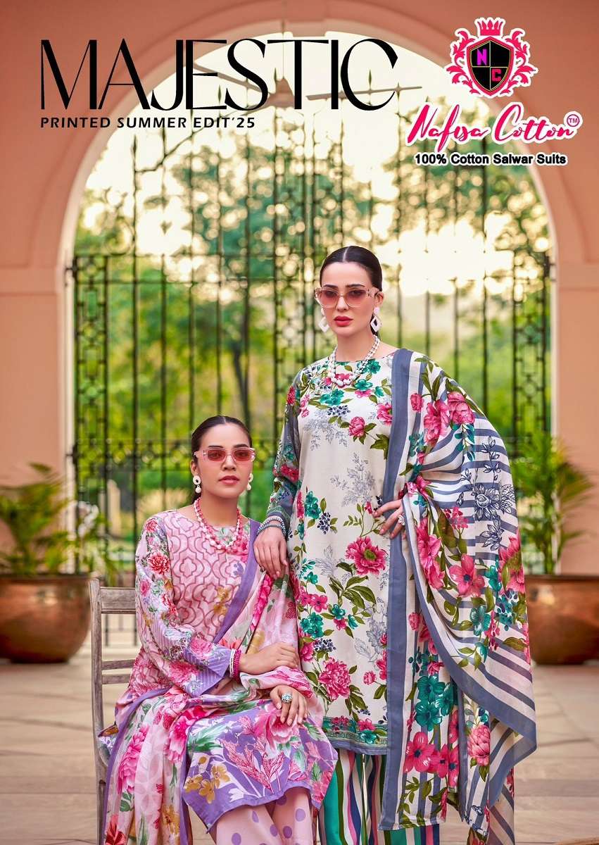 Nafisa Majestic series 1001-1006 Soft Cotton Digital Style Printed wholesale suit 