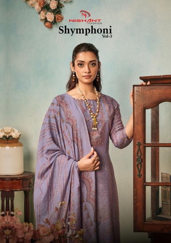 nishant fashion shymphoni vol 3 series 109001 to 109006  viscose simer muslin salwar kameez in wholesale surat