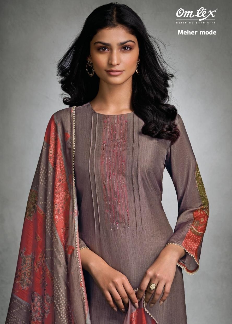  omtex meher mode series 7961 A to D rubina silk casual suit in wholesale surat