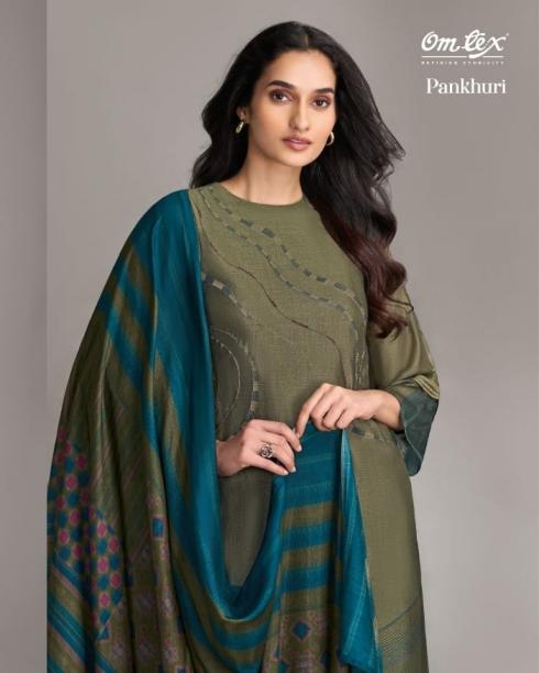 omtex pankhuri series 7881 A to D silk gorgeous look salwar kameez in wholesale surat