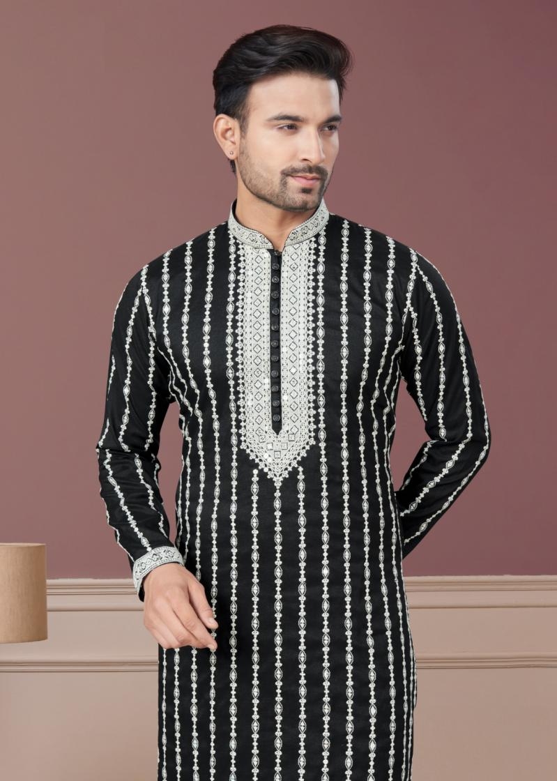 outluk wedding collection vol 27 series 27001 to 27008 readymade stylish look silk mens kurta pajama in wholesale surat