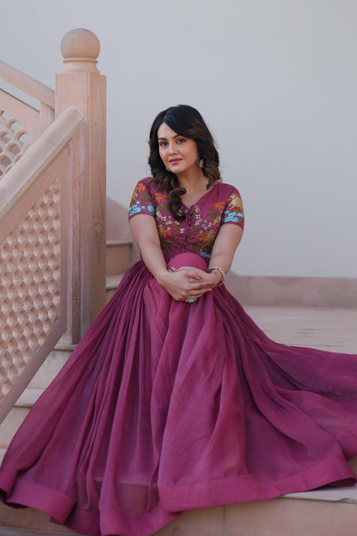 p r clothing ka 1170 silver crunchy readymade anarkali gowns with koti in wholesale surat