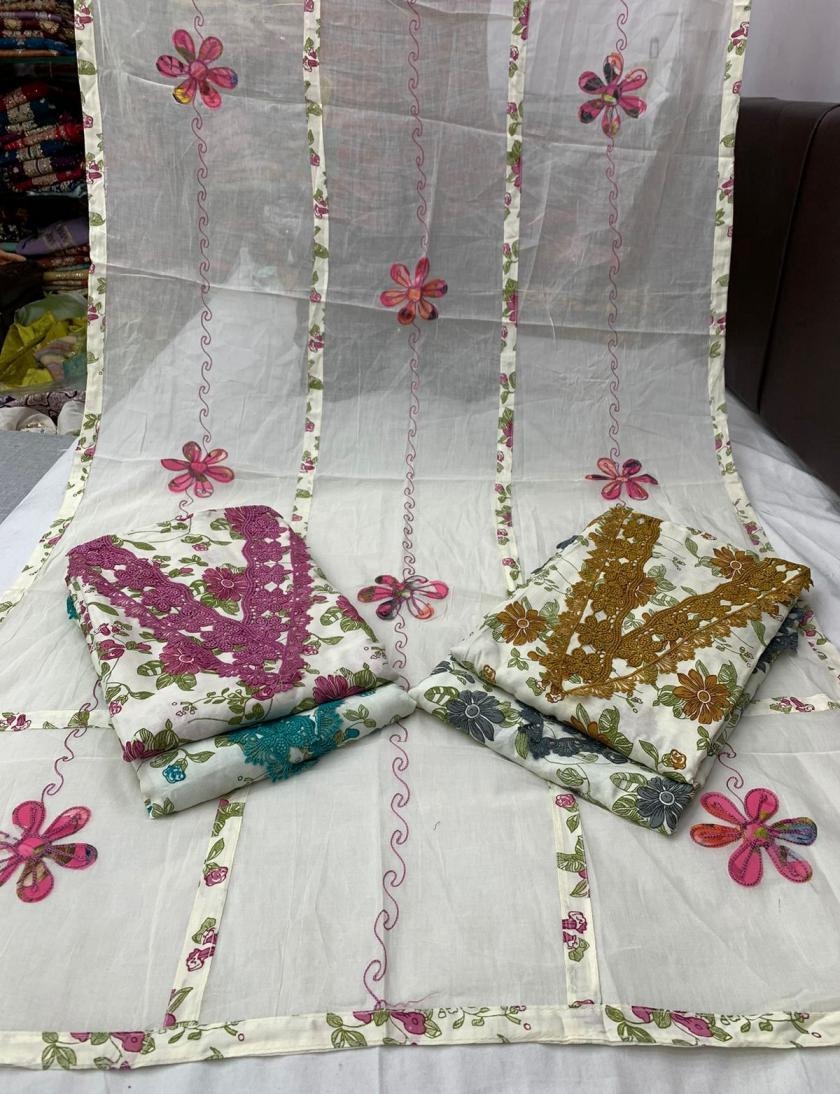 p r clothing kanika cotton pretty look stylish dress material in wholesale surat