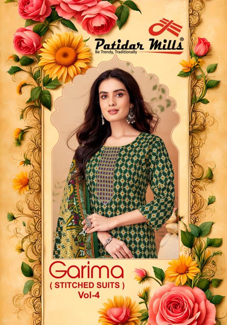 patidar mills garima vol 4 series 4001 to 4010 cotton readymade salwar kameez in wholesale surat