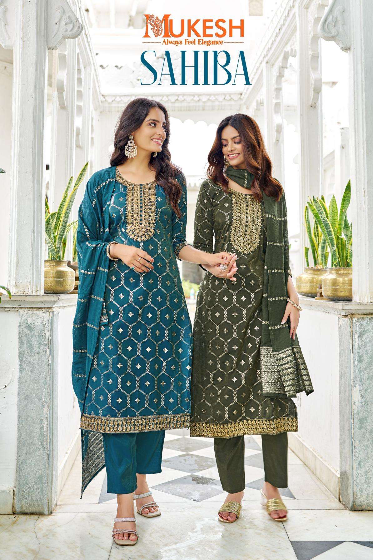 pe clothing sahiba series 1001 to 1008 readymade latest fancy suits in wholesale surat
