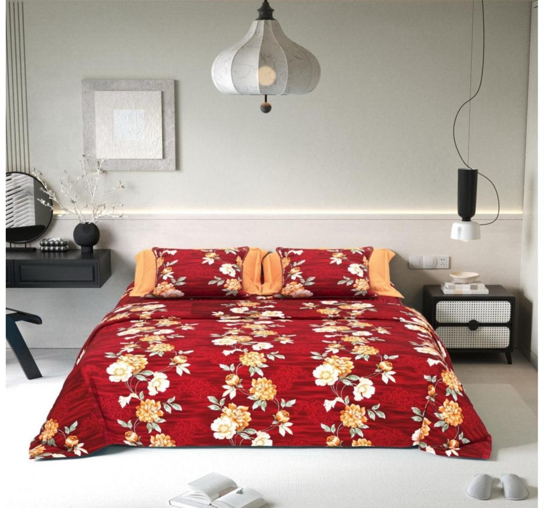 pr clothing black jack cotton full stitch king size bedsheets with 2 pillow covers in wholesale surat