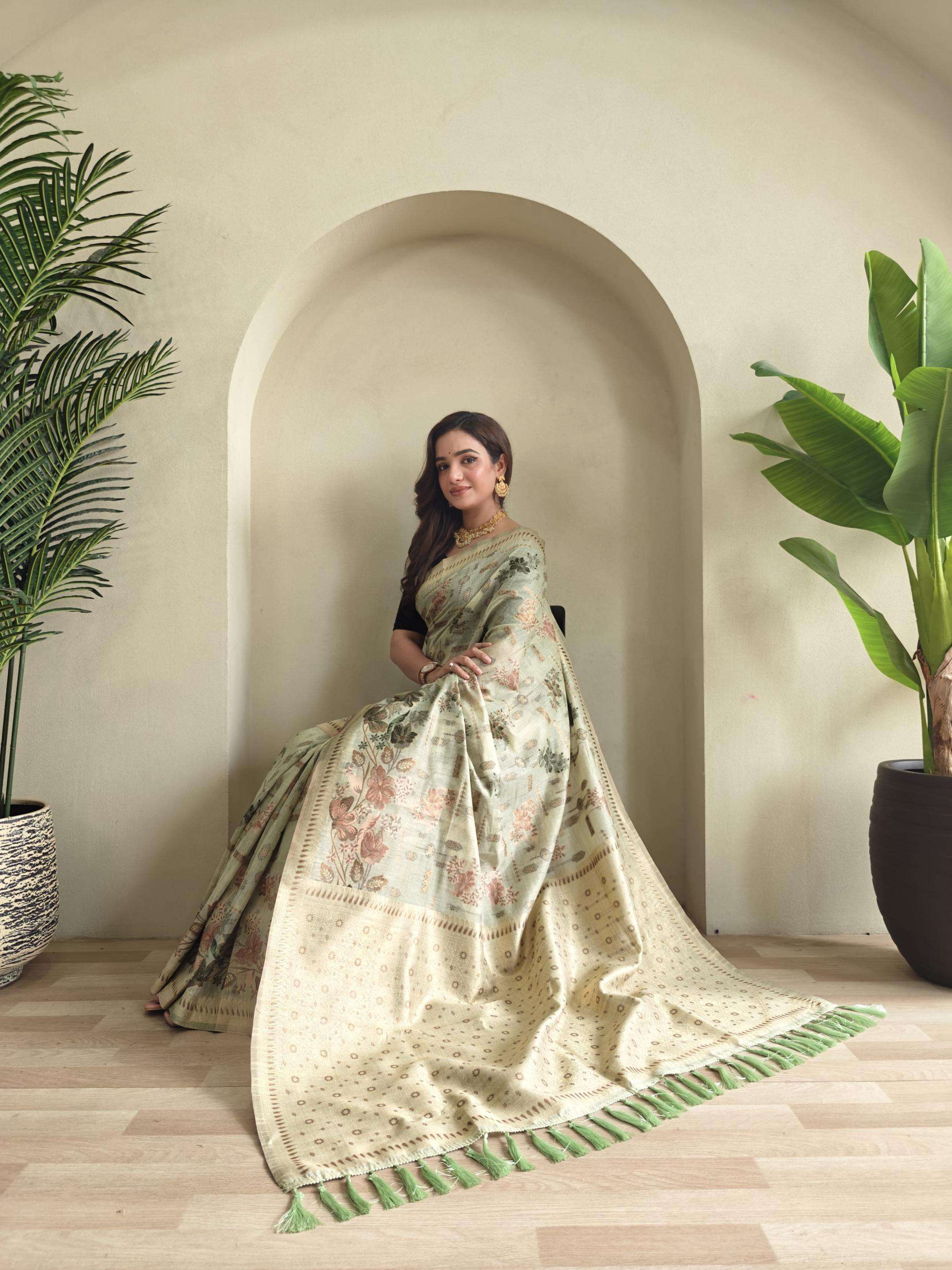 pr clothing devyani cotton blend jamdani style elegant saree in wholesale surat
