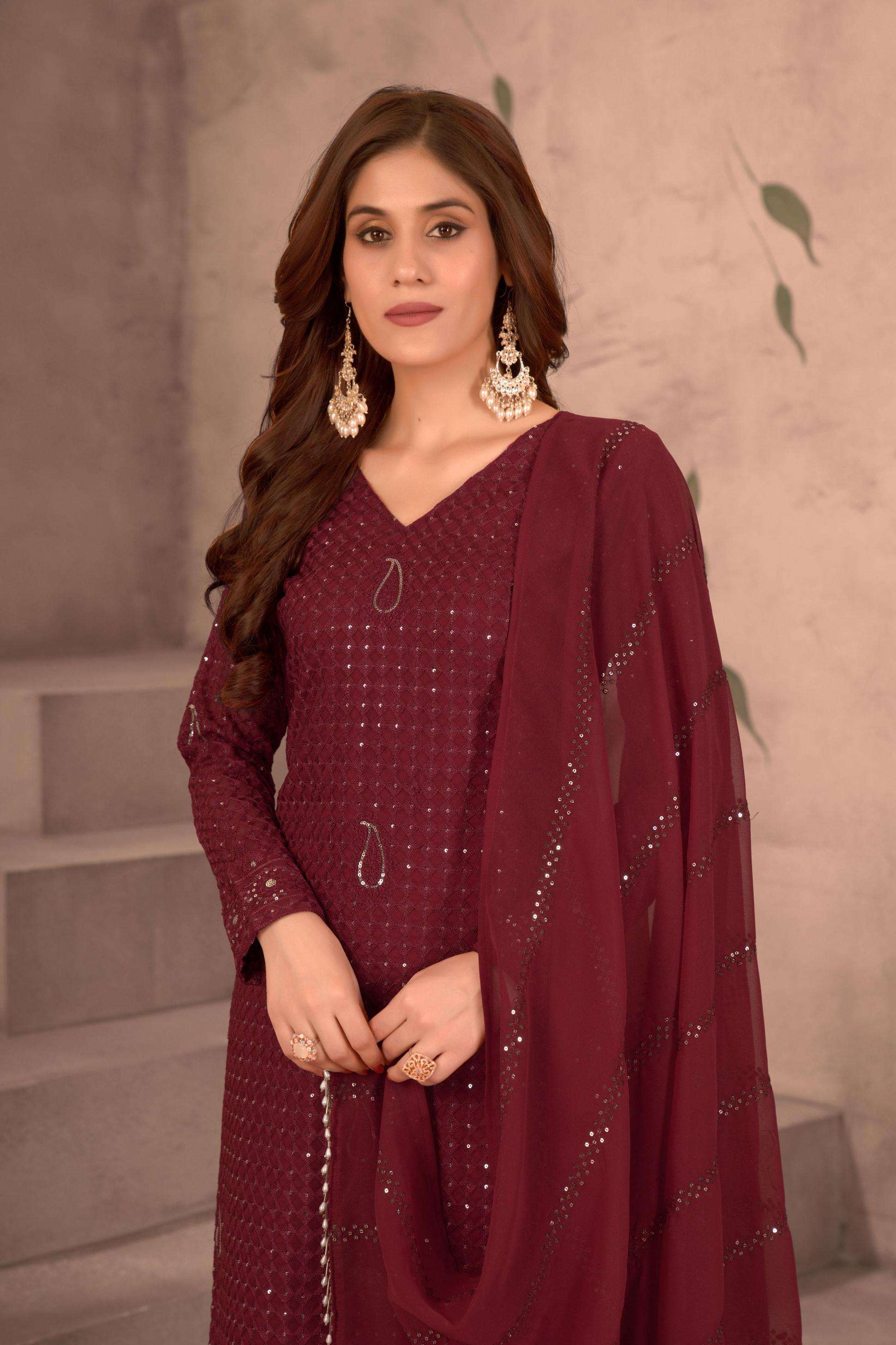 pr clothing dvd 5056 faux georgette readymade classic look combo salwar kameez in wholesale surat