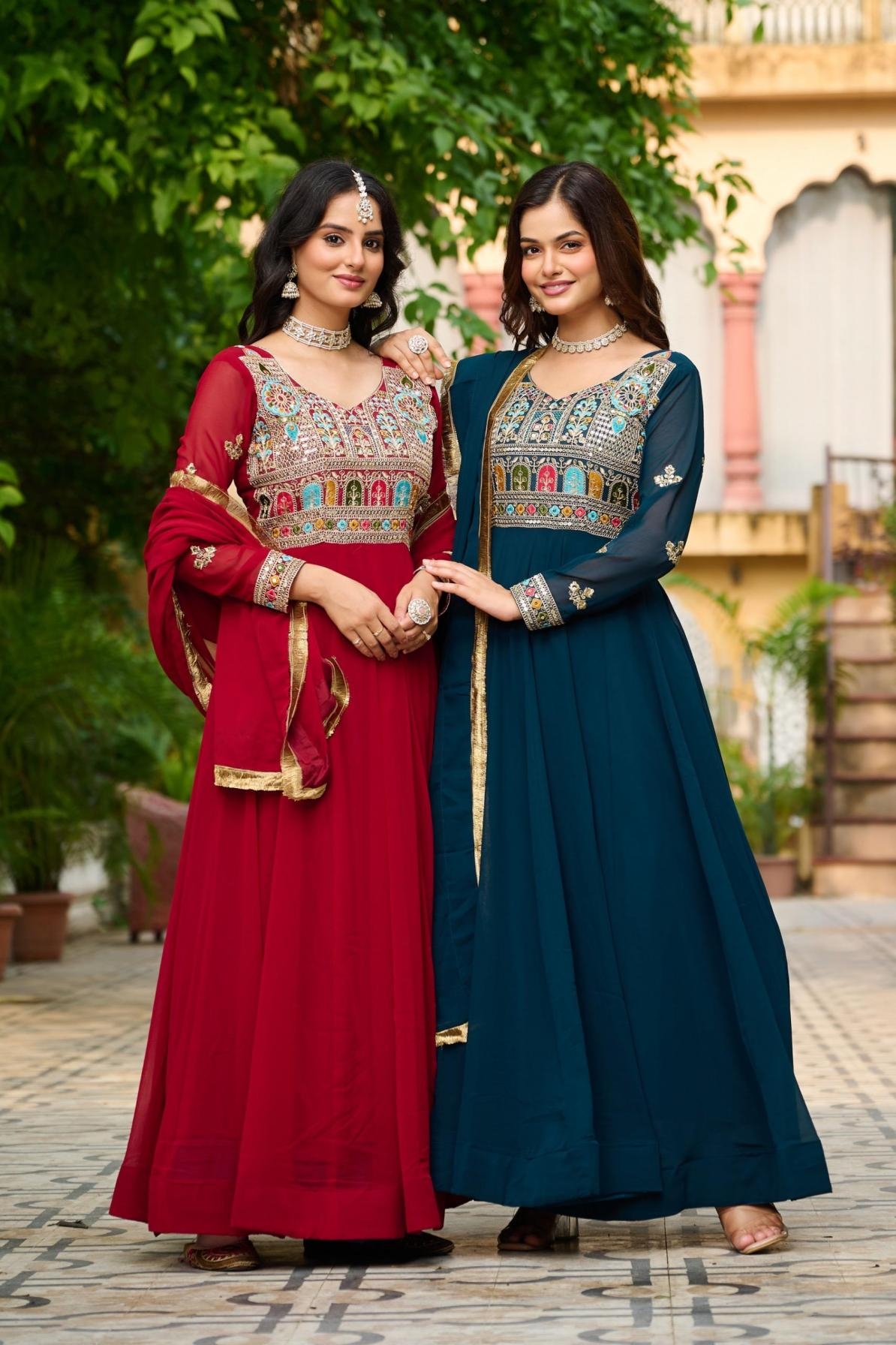 pr clothing lw 9252 full stitch new design anarkali dress with dupatta in wholesale surat