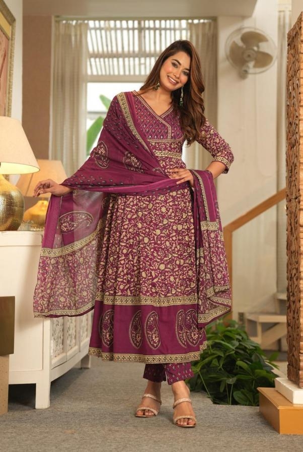 pr clothing modern pattern readymade stylish cotton combo dupatta set in wholesale surat